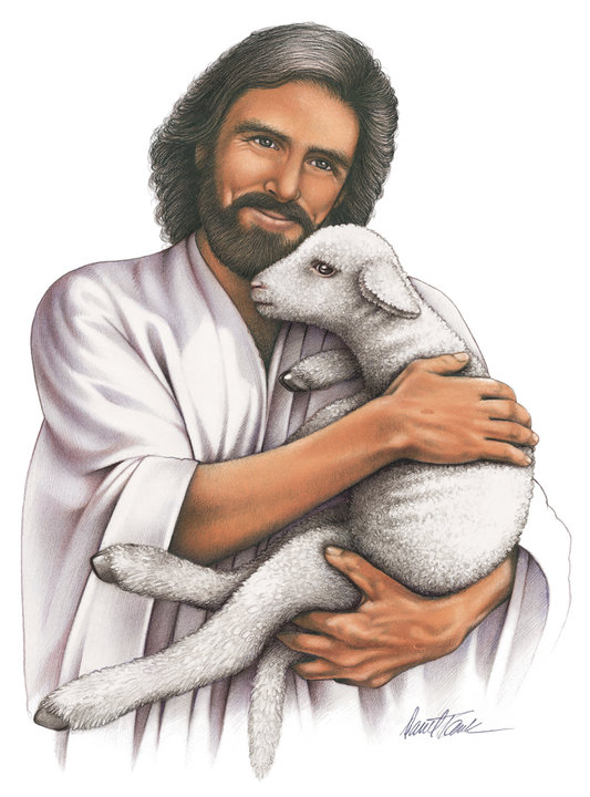 clip art jesus holding a lamb - photo #12